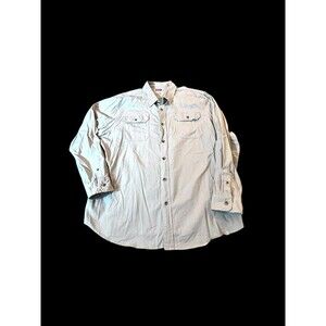 Wrangler Men’s Tan Button Up 2 Pocket Shirt Sz. 2XL Flex For Comfort
